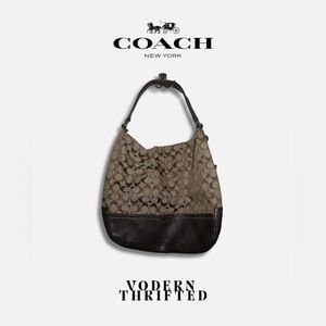 Coach Beige and Brown Signature Tote